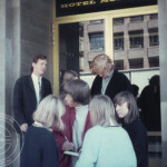 Göran Lagerberg; Anders Töpel Vid hotell Mollberg i Helsingborg 1964 Tages Helsingborg 1964 Hotel Mollberg