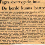 Tages
Man kan inte vinna alla!