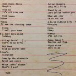 Tages
Denna lista fick jag av Freddie Skantze, ganska unik!