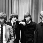 Danne Larsson, Freddie Skantze,Tommy Blom och Anders Töpel i Köping för kvällens spelning Tages i Köping 1965