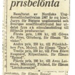 TAGES Kortfilm EN VISION 1967 av Göran Du Rées Tidningsklipp Tidningsklipp Tages En Vision